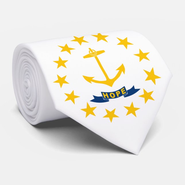 Gravata Bandeira do Estado de Rhode Island (Rolled)