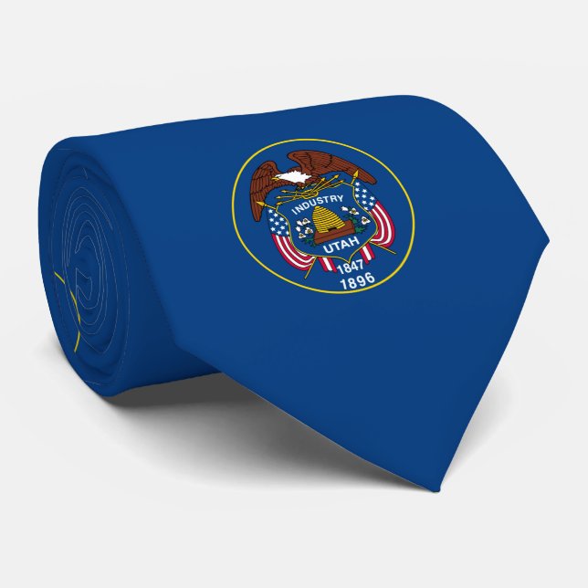 Gravata Bandeira do Estado de Utah Design (Rolled)