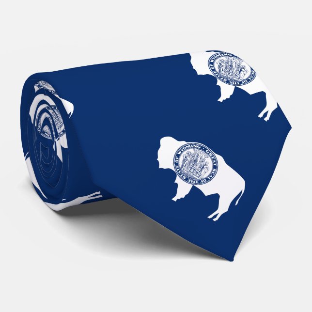 Gravata Bandeira do Estado de Wyoming (Rolled)