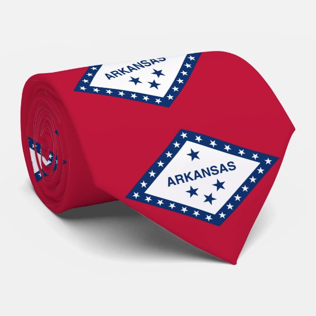 Gravata Bandeira do Estado do Arkansas (Rolled)