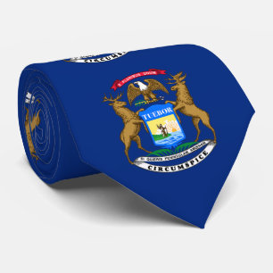 Gravata Bandeira do Estado do Michigan