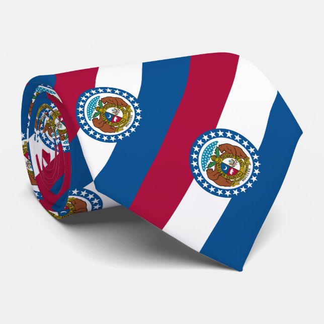 Gravata Bandeira do estado do Missouri (Rolled)
