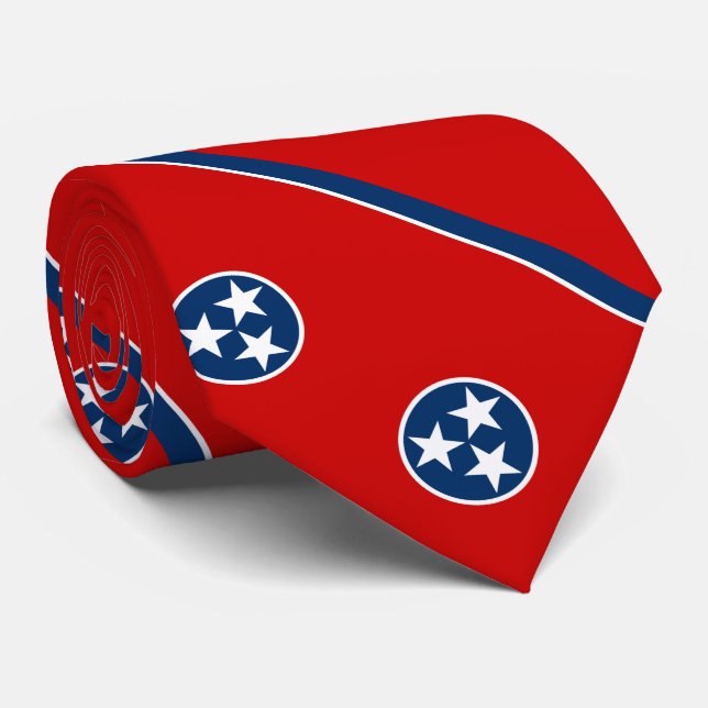 Gravata Bandeira do Estado do Tennessee (Rolled)