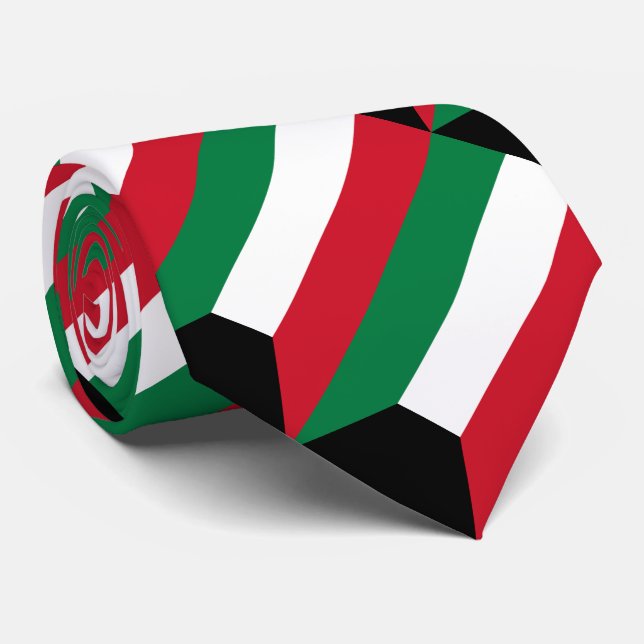 Gravata Bandeira do Kuwait (Rolled)