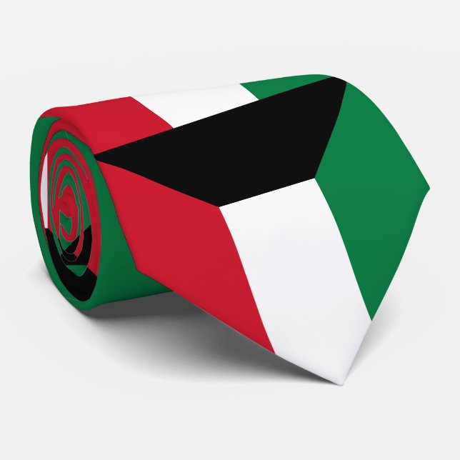 Gravata Bandeira do Kuwait (Rolled)