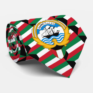 Gravata Bandeira do Kuwaitiano e Emblem, Bandeira do Kuwai