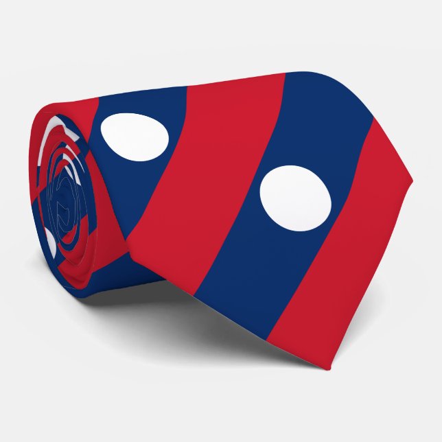 Gravata Bandeira do Laos (Rolled)