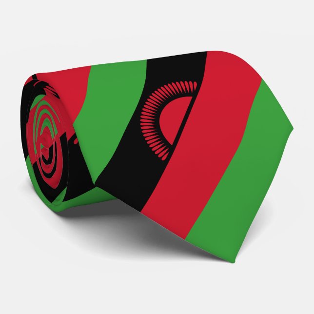 Gravata Bandeira do Malawi (Rolled)