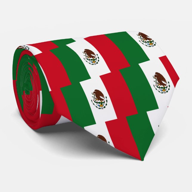 Gravata Bandeira do México Patriótico (Rolled)