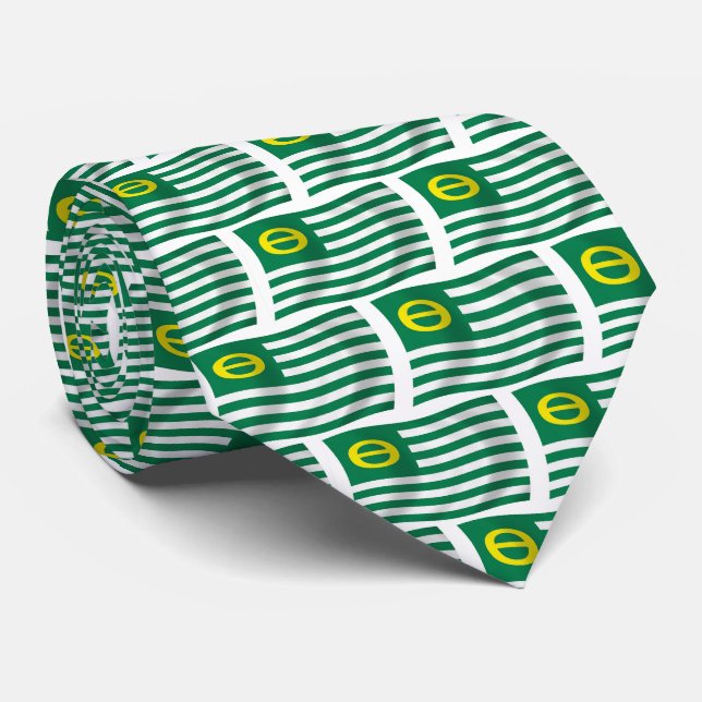Gravata Bandeira do Movimento Ecologia (Rolled)