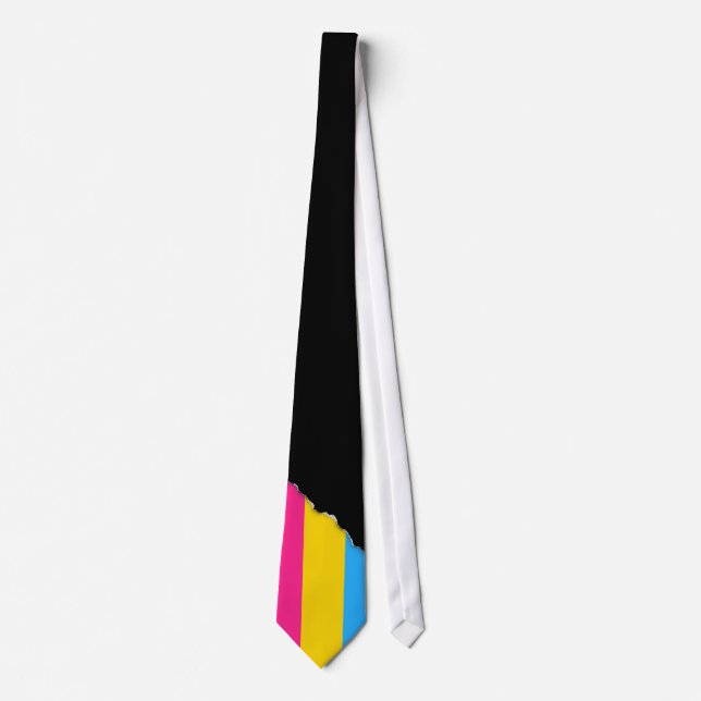 Gravata Bandeira do Orgulho Pansexual (Frente)