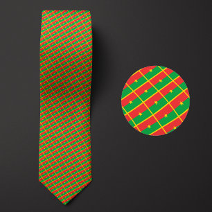 Gravata Bandeira do padrão Burkina Faso