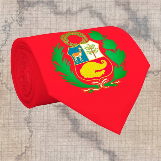 Gravata Bandeira do Peru e moda comercial emblema (Criador carregado)