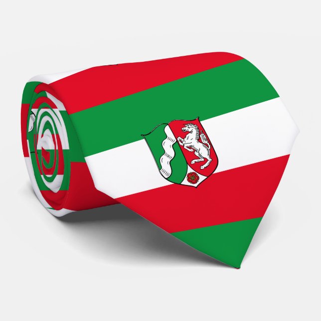 Gravata Bandeira do Pescoço da Renânia do Norte-Vestefália (Rolled)