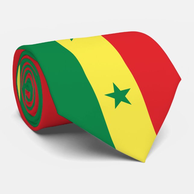 Gravata Bandeira do Senegal (Rolled)