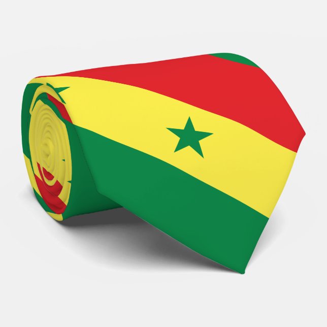 Gravata Bandeira do Senegal (Rolled)