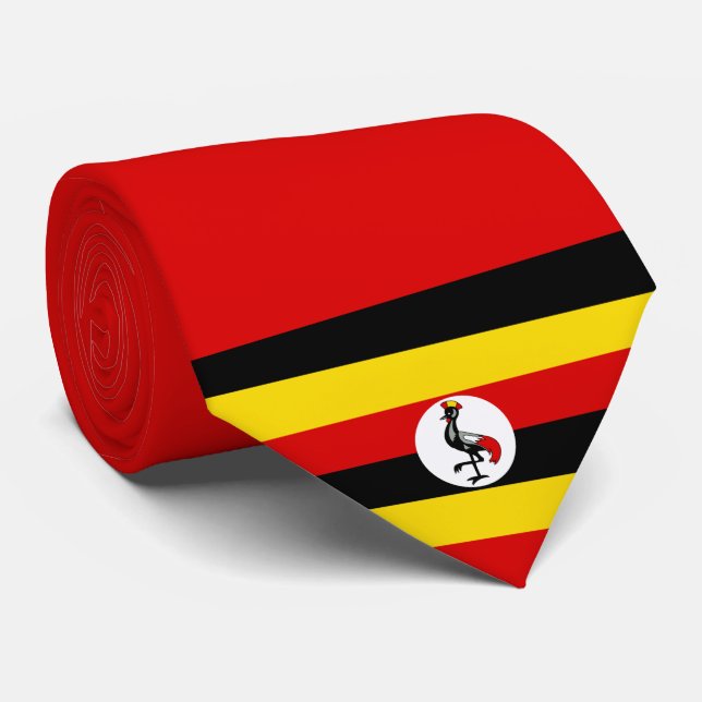 Gravata Bandeira do Uganda (Rolled)
