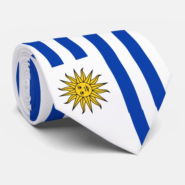 Gravata Bandeira do Uruguai (Rolled)