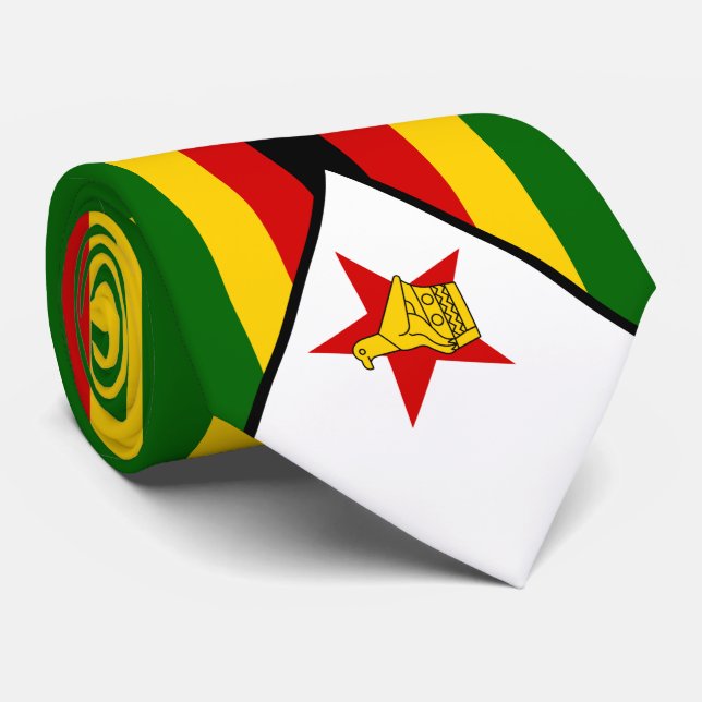Gravata Bandeira do Zimbabué (Rolled)