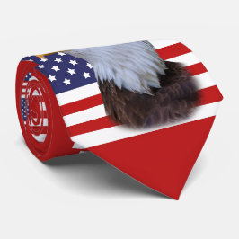 Gravata Bandeira dos E.U. e americano Eagle