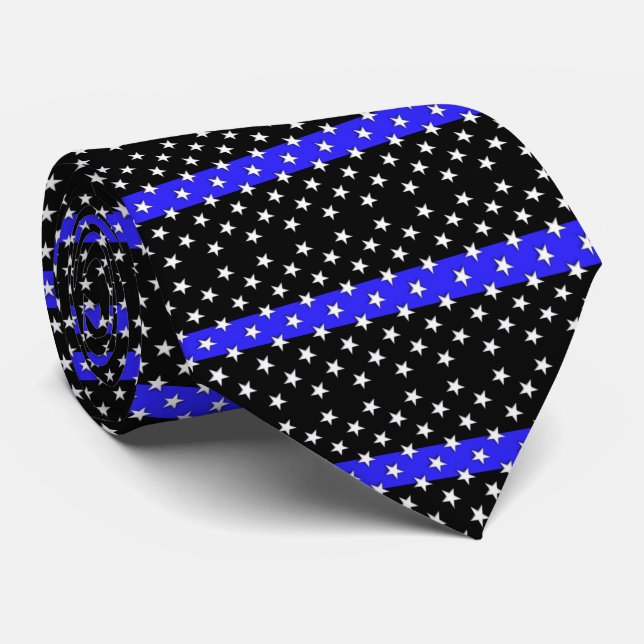 Gravata Bandeira dos Estados Unidos bonita da polícia (Rolled)