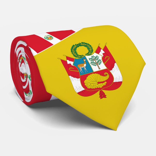 Gravata Bandeira e Casaco de armas peruana, Bandeira do Pe (Rolled)
