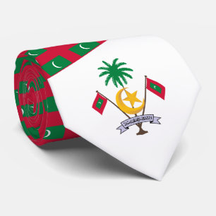 Gravata Bandeira e emblema das Maldivas