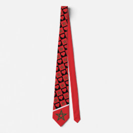 Gravata Bandeira e padrão cardíaco marroquino