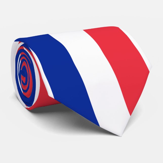 Gravata Bandeira França (Rolled)