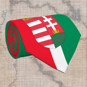 Gravata Bandeira húngara e viagem da Hungria, negócios/e