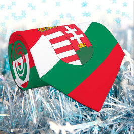 Gravata Bandeira húngara e viagem da Hungria, negócios/esp