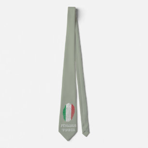 Gravata Bandeira italiana da impressão digital do toque