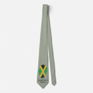 Gravata Bandeira jamaicana da impressão digital do toque