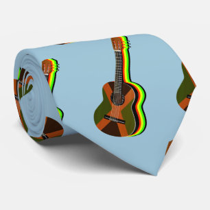 Gravata Bandeira jamaicana do violão de Reggae