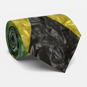 Gravata Bandeira jamaicana - enrugada