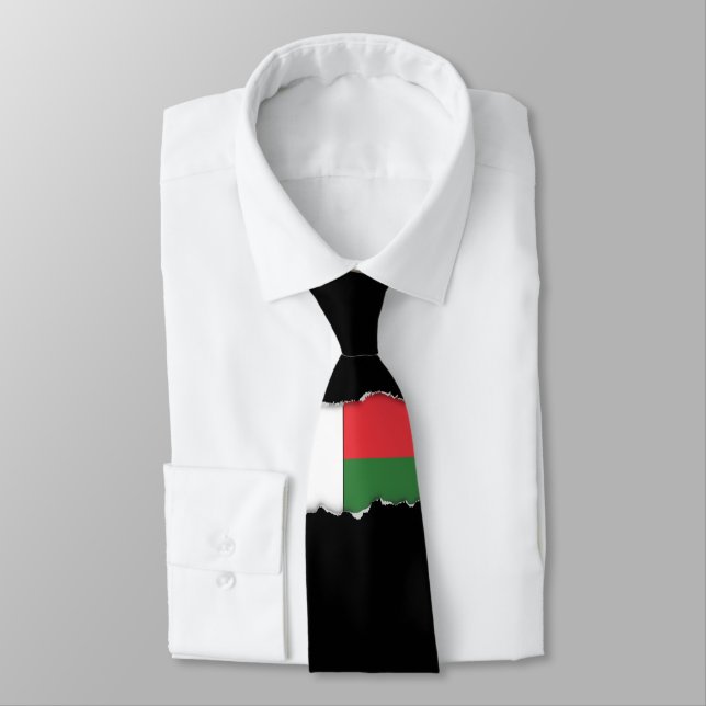 Gravata Bandeira Madagáscar (Amarrado)