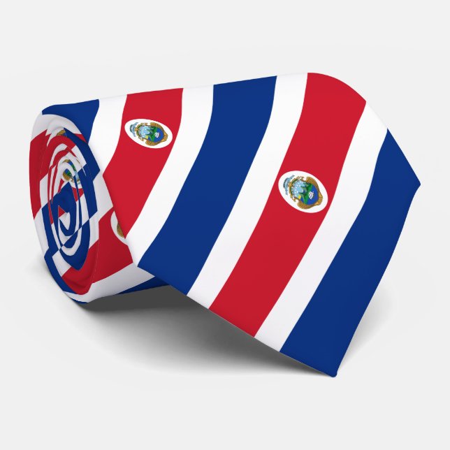 Gravata Bandeira Patriótica da Costa Rica (Rolled)