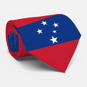 Gravata Bandeira Patriótica da Ilha de Samoa