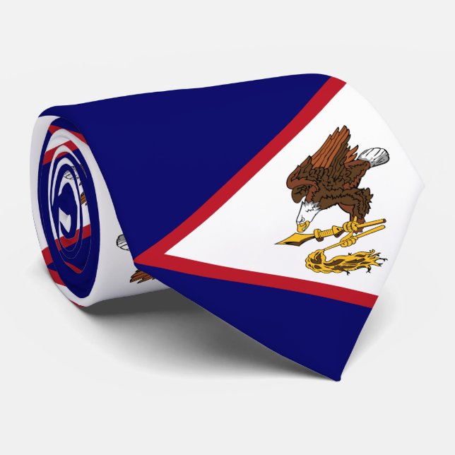 Gravata Bandeira Patriótica da Samoa Americana (Rolled)