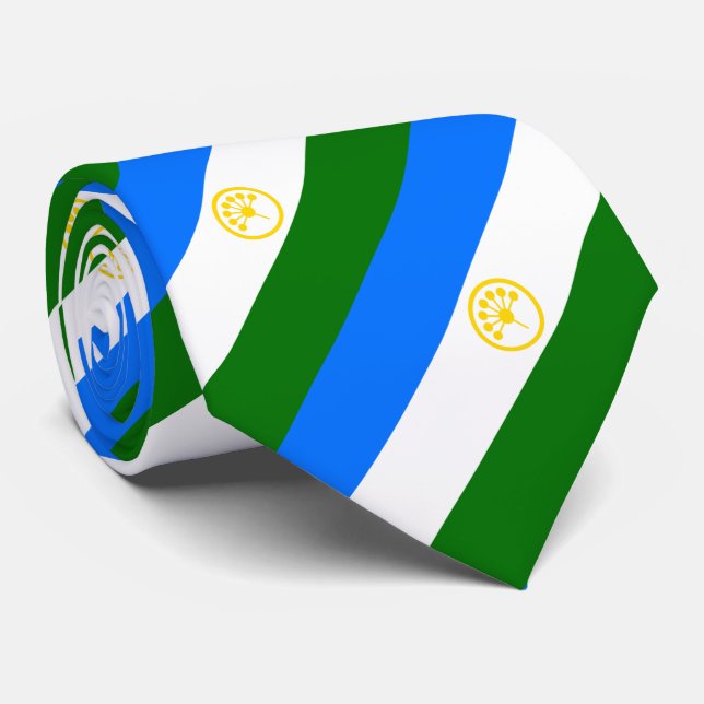 Gravata Bandeira Patriótica de Bashkortostan (Rolled)