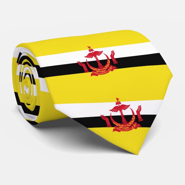Gravata Bandeira Patriótica de Brunei (Rolled)