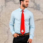 Gravata bandeira suíça Pescoço Tie / Suiça moda comercial<br><div class="desc">Neck Tie: Moda comercial da bandeira Suiça e suíça - adoro o meu país,  feriado,  viagem,  patriotas/fãs desportivos</div>
