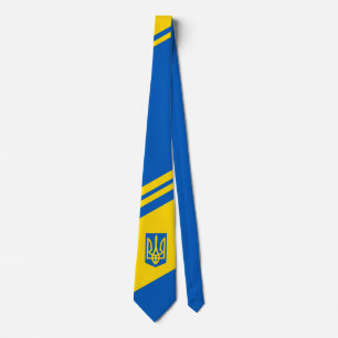 Gravata Bandeira ucraniana. Brasão de Armas. Gravata. Grav
