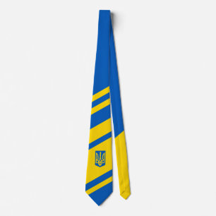 Gravata Bandeira ucraniana. Brasão de Armas. Gravata. Grav