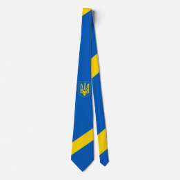 Gravata Bandeira ucraniana. Brasão de Armas. Gravata. Grav