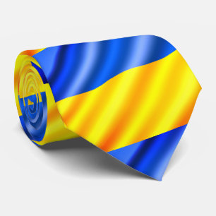 Gravata Bandeira Ucraniana - Paz - Liberdade Ucrânia