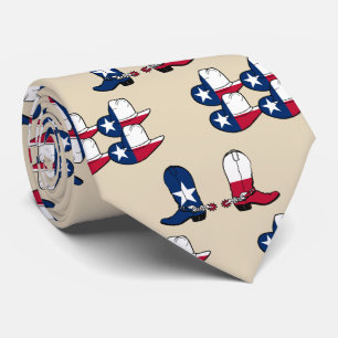 Gravata Bandeiras E Chapéus Do Texas Flag Impressão