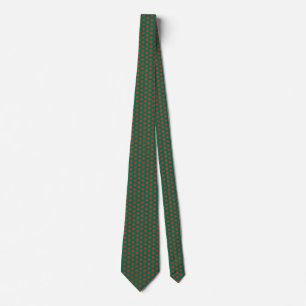 Gravata Bangladesh Flag Honeycomb Tie