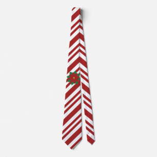Gravata Banhas de doces diagonais com Holly Wreath em uma
