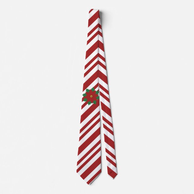 Gravata Banhas de doces diagonais com Holly Wreath em uma (Frente)